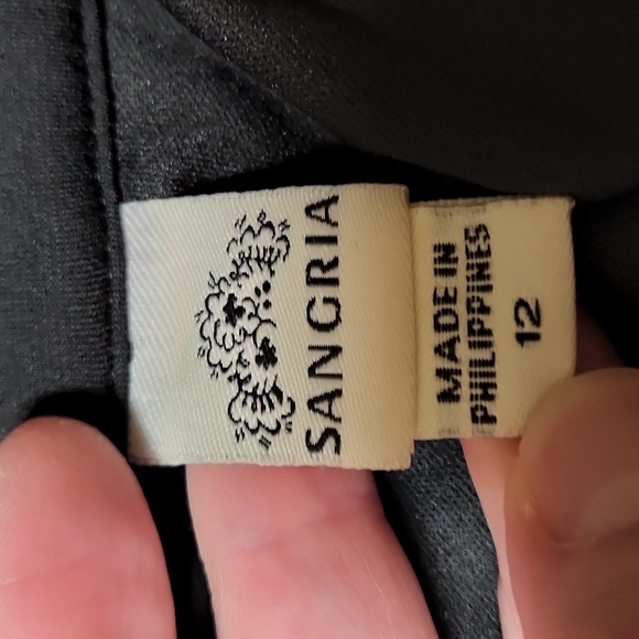 Sangria. Missy Black dress Sz 12 - Picture 8 of 8